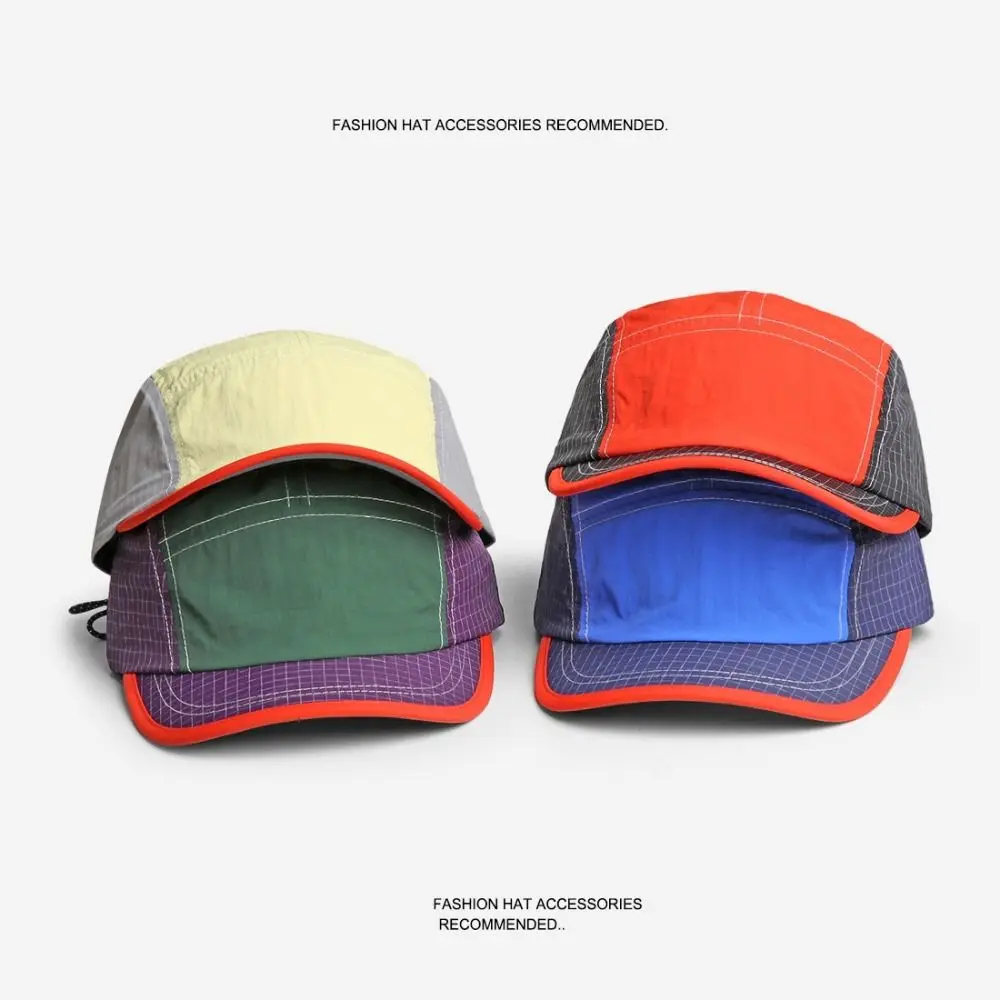 

Ретро-бейсболка с цветовыми вставками, летняя, дышащая, быстросохнущая, с защитой от УФ-излучения, легкая, с козырьком, для мужчин и женщин