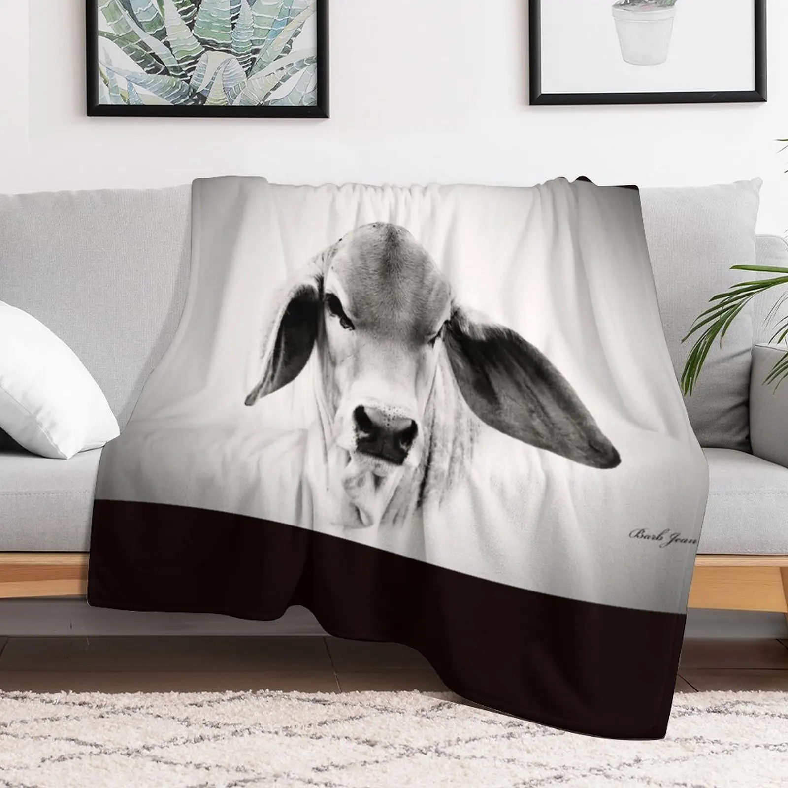 BRAHMAN CALF, PORTRAIT, WALL ART Throw Blanket Travel Luxury Designer Luxury Thicken for winter Blankets