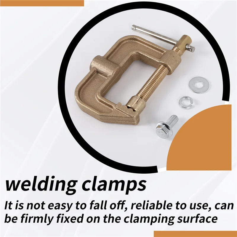 Сварочный зажим заземления F-T, твердый латунный зажим заземления тока G-типа 500 А, ширина челюсти 43 мм для сварочных аппаратов Tig Mig MMA