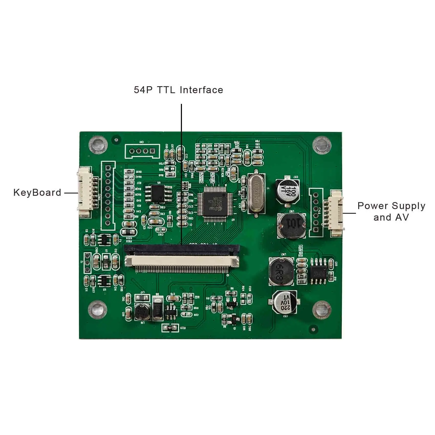 2AV LCD Controller Board VS-D1612-N3 Arbeit für 3.5 