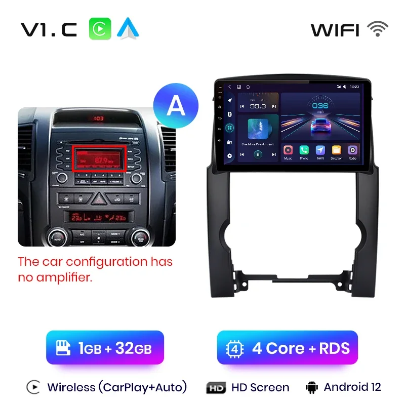 Junsun Draadloze Carplay Android Auto Radio Voor Kia Sorento 2 Xm 2009 - 2012 Auto Intelligente Systemen Rds Bt Dsp 2 Din Autoradio