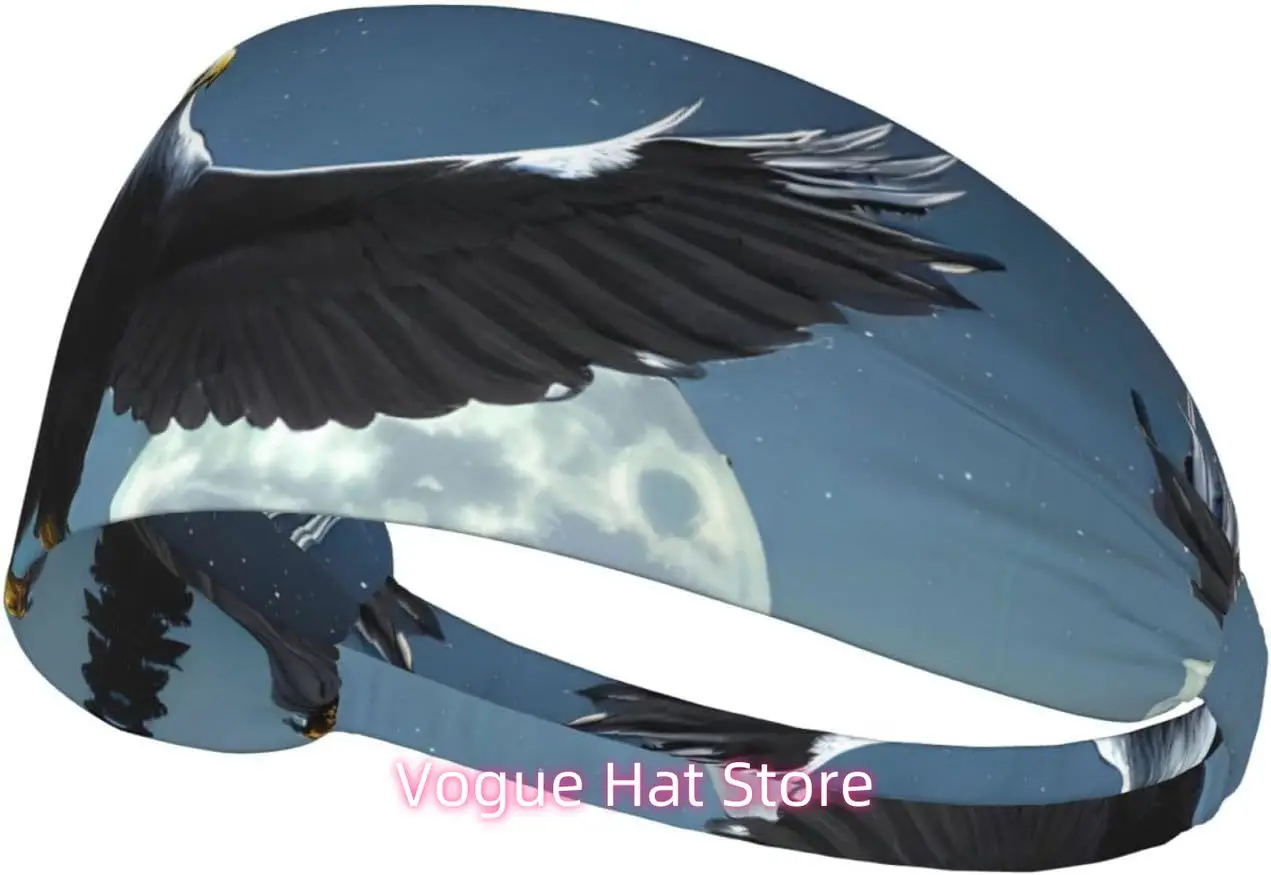 

Эластичная повязка на голову Eagle Under The Stars, повязка на голову для фитнеса, йоги, велоспорта, эластичная поглощающая пот повязка для занятий спортом на открытом воздухе