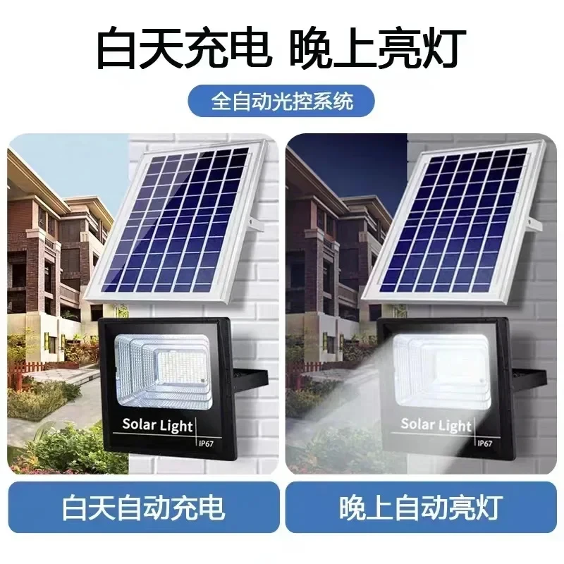NEW 50-500W Solar Flood Lights with Remote Control Outdoor IP67 Waterproof Solar Powered Spotlight Solar Reflector Wall Lamp Hot