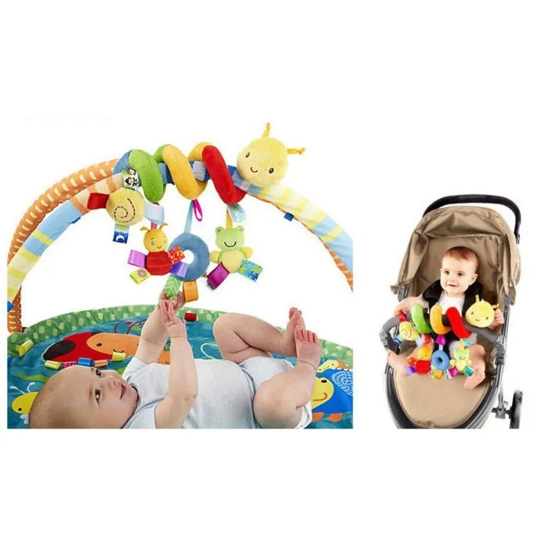 Plush Baby Bed Hanging Toy Educational Toy for Newborns Hanging Infant Crib Spiral Stroller Toy Stroller Hanging Accessories