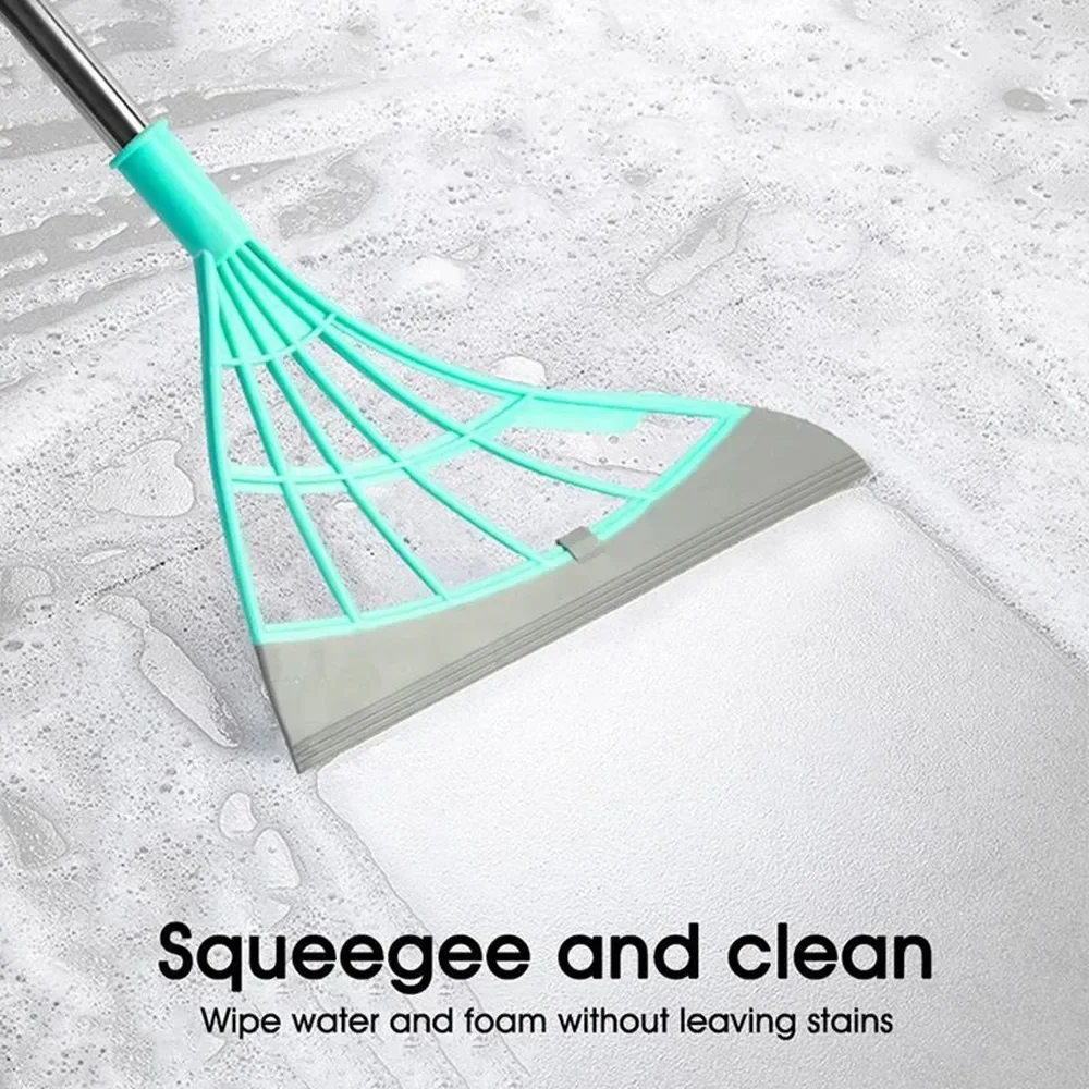 Silicone Scraper Broom Magic Wiper for High Place Glass Floor Cleaning Household Splicing Mop for Bathroom Sweeping And Water Re