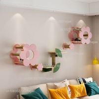 Flower Cat Climbing Frame Wall Style, Hanging Solid Wood, Scratch Board, Jumping Platform, Hammock, Game Park, New