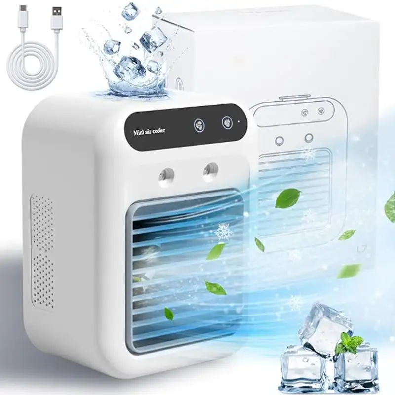 Portable Air Conditioner Cooler Humidifier Car Air Conditioning Fan Refrigeration Fan Fragrance Humidifier Summer Cooling Fans