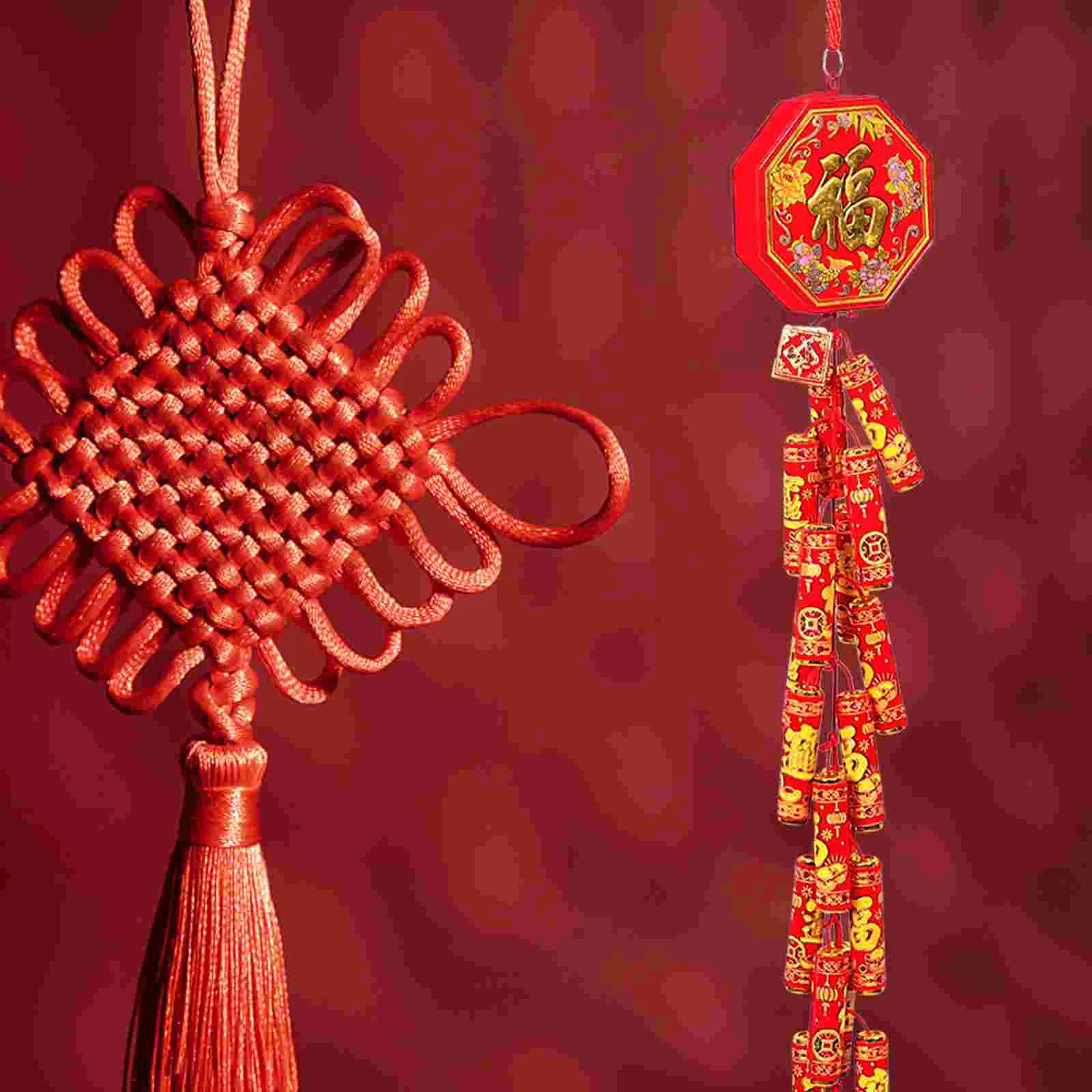 Pendentif simulé pour porte du nouvel an, plante d'intérieur, décor de vacances, pompon décoratif, décorations de Style chinois