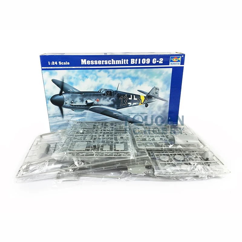 

Trumpeter 02406 1/24 Scale Plane German Messerschmitt BF109 G-2 Plastic Fighter Display Model Building Kits Hobbies TH06660