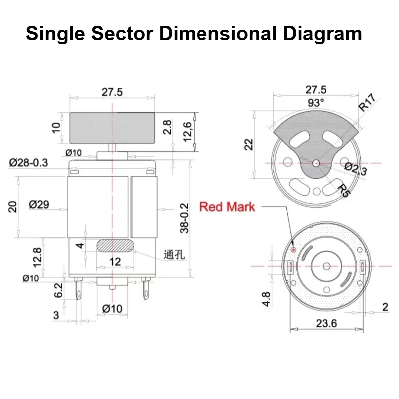 1pc RF-385 DC 12V 4000RPM Mini High Speed Vibrating Motors with a Decent Eccentric Vibration Electric Motor For Massager