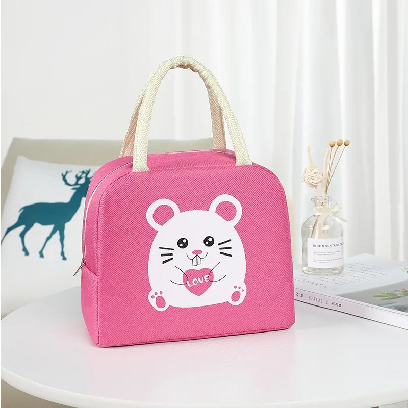 Bolsa de almuerzo de Panda de dibujos animados para niños, bolsas de Picnic de viaje portátiles, aislamiento impermeable, Enfriador de desayuno