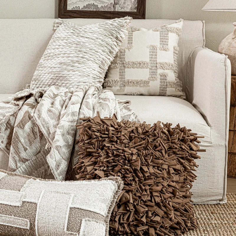 30X60/45X45/50X50CM Woven Texture Throw Pillow Cover Light Luxury Stamping Waist Cushion Cover Decor Home Decorative Pillowcase