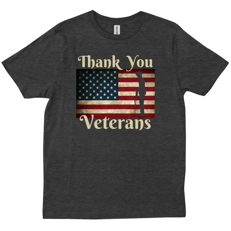Thank You Veterans Day American Flag Lovers Patriotic Trendy Military T shirt