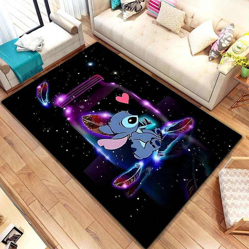 Star Stitch Rugs Fashion Printing Anime Carpets Cartoon Living Room Bedroom Large Area Soft Home Children\'s Room Floor Carpet