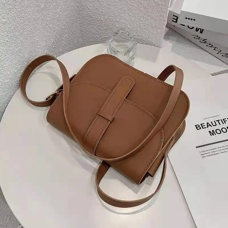 Mini Saddle Shoulder Bags For Women Retro Style Solid Color 2021 Autumn Winter New Designer European All-Match Cross-Body Bags