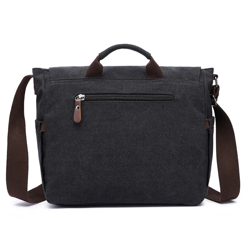 Large Capacity Men Business Briefcase Handbags Canvas Bags for Travel Books Messenger Bags Multifunctional 14 Inch Computer Bag