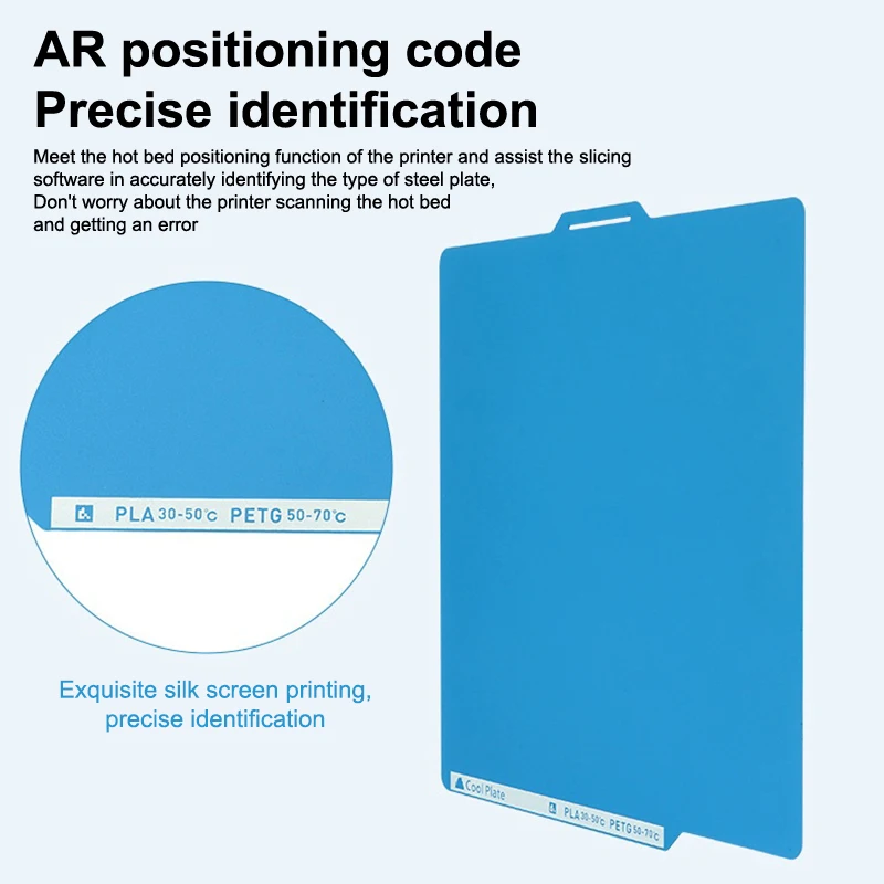 Para Bambu Lab X1/P1P/A1 placa fría placa de construcción placa de doble cara resorte de acero 256x256mm Bambu Lab cama térmica pieza de impresora 3D