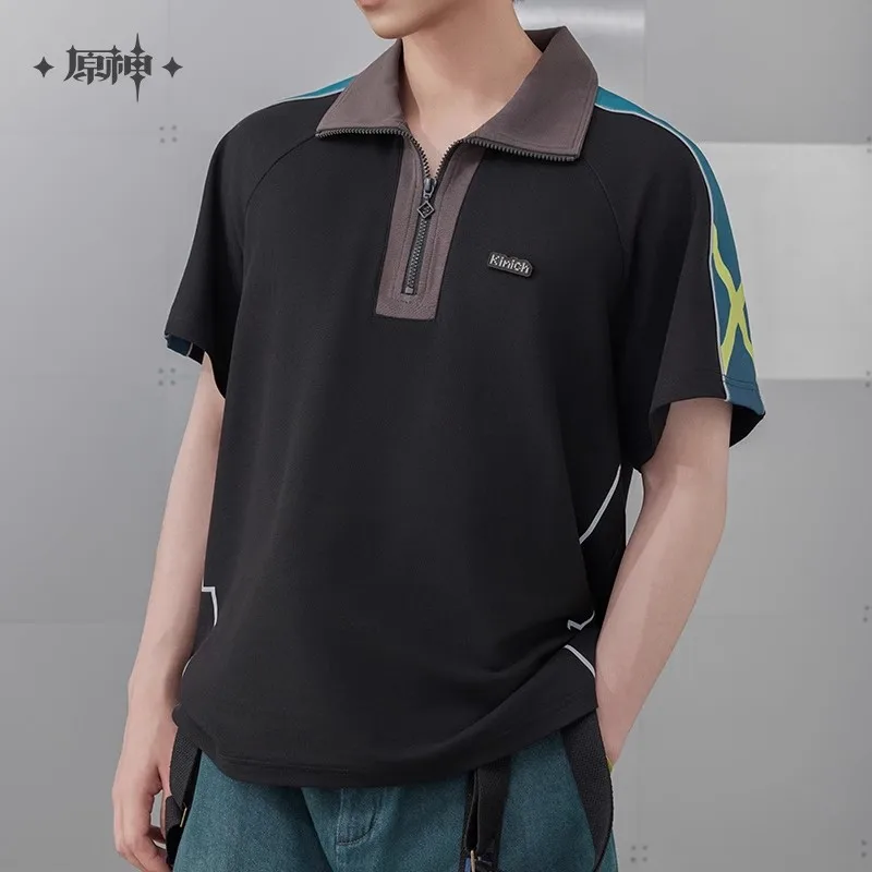 

Official Genuine Genshin Impact Kinich Theme Impression Series Short Sleeve Polo Shirt Genshin Anime Peripheral Gift