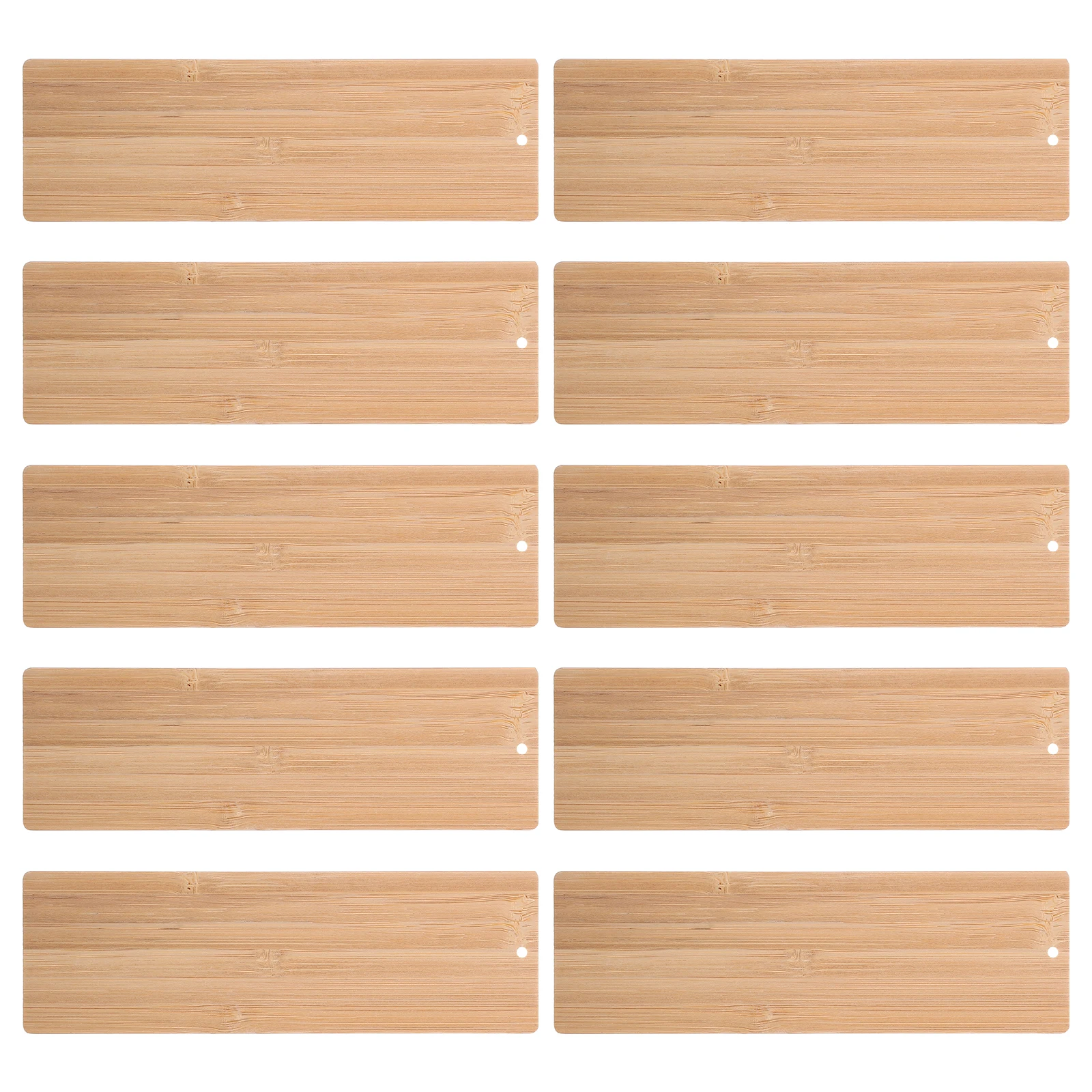 10 قطعة علامات مستطيلة من الخيزران غير مكتملة لتقوم بها بنفسك القواطع للهدايا سعر حقيبة تسميات صياغة الزينة مستطيلة الفراغات الخيزران