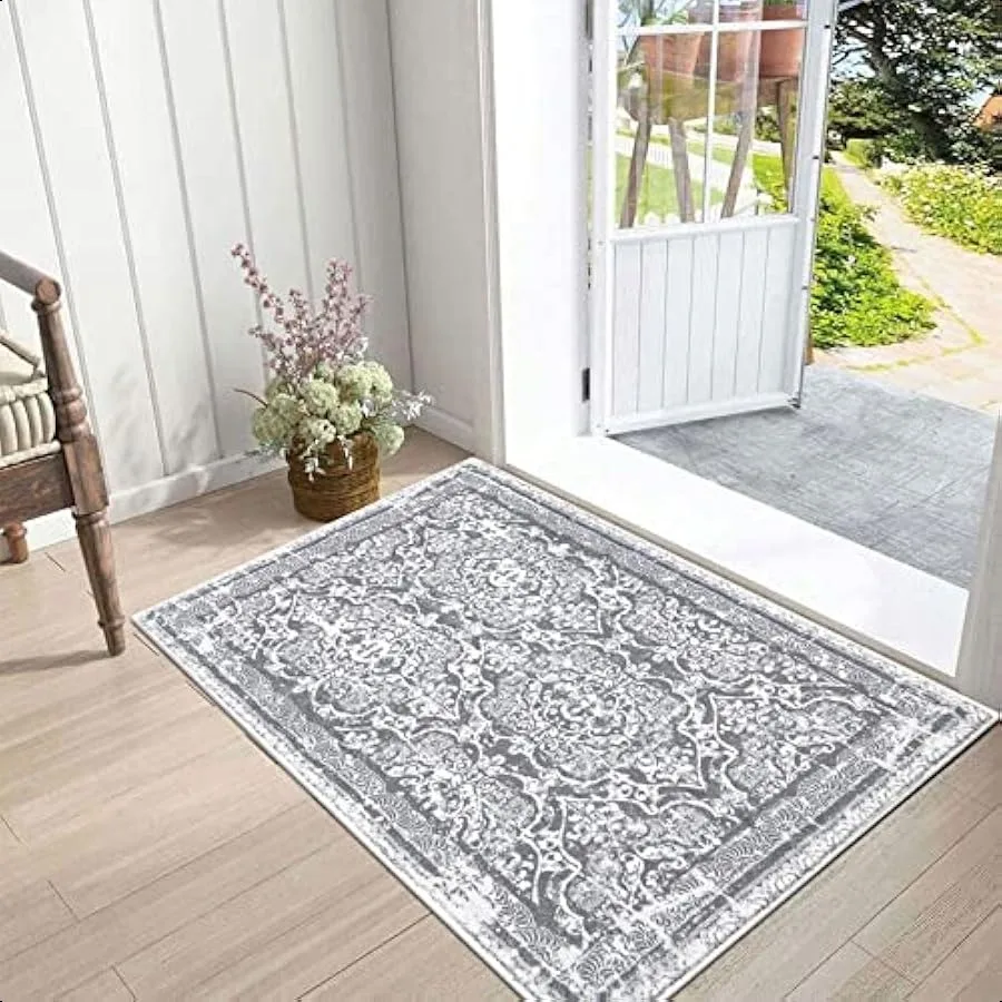 

Hallway Runner Rug Vintage Shaggy Soft Laundry Rug Runner Non Slip Entryway Runner Mat Washable Farmhouse Kitchen Area Carpet f