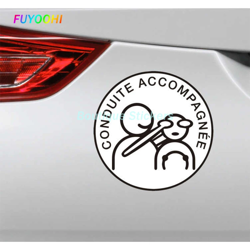 FUYOOHI Play Stickers Funny Accompanied Driving Sticker for Motorcycle Decal Car Refrigerators Caravan Decor Car Accessorie