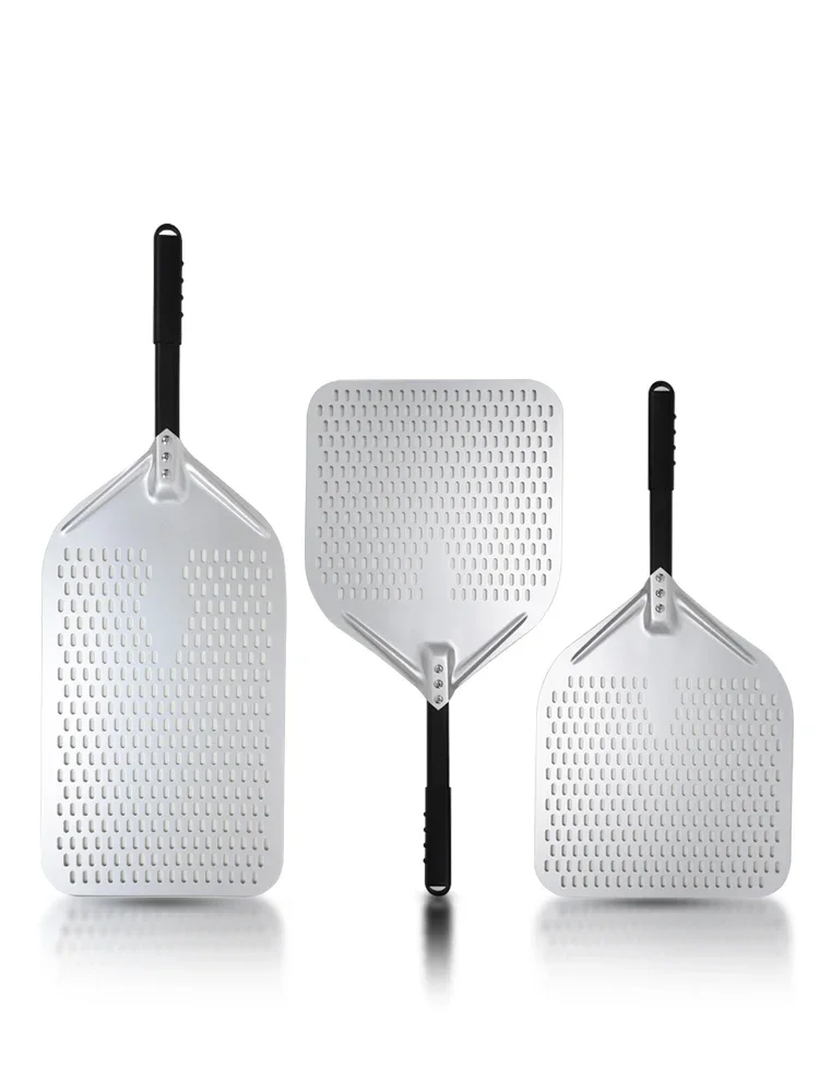 10 12 13 14 Inch Big Pizza Perforated Shovel Paddle Handle Short/long for Oven Turning Peel Kitchen Utensils Pizza Baking Tools