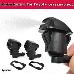 Car 2Pcs/set Front Windshield Water Spray Wiper 85381-AE020 For Toyota Sienna Corolla Solara 2004-2010 Tundra Wiper Spray Jet