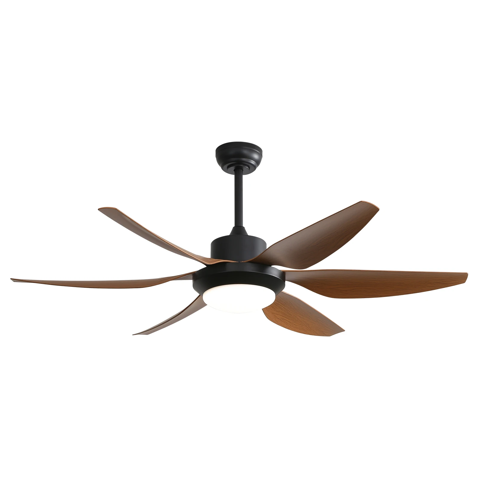 54 Inch Indoor Ceiling Fan With Dimmable Led Light 5 ABS Blades Remote Control Reversible DC Motor For Living Room