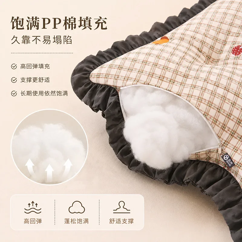 Headboard Cushion on The Bed Fiddling with The Phone Reading Book Bolster Pillows Bedroom Decor Bedhead Soft Backrest Pillow