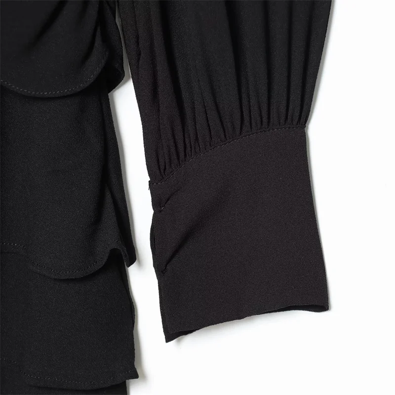 Sexy drapeado em camadas decorativo vestido curto popular na moda mini vestido feminino para festas e ocasiões especiais