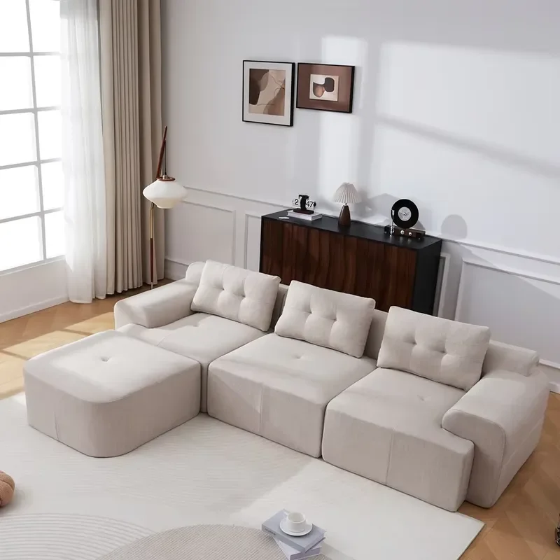 3 Seater Sofa Cover for Boneless Compression Vacuum Pack High Density Foam Living Room Furniture Protector Dustproof Washable