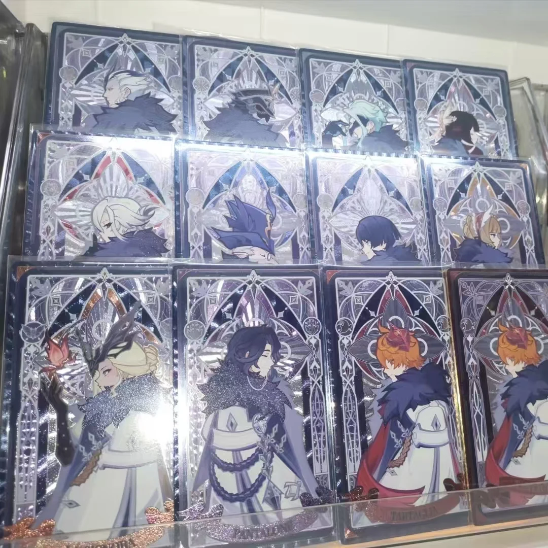 

Коллекционные карточки Genshin Impact для фанатов: серия «Ледяной след» и «Огненная сила», рефракционные пластины, аниме-фигурки, подарок, игрушка