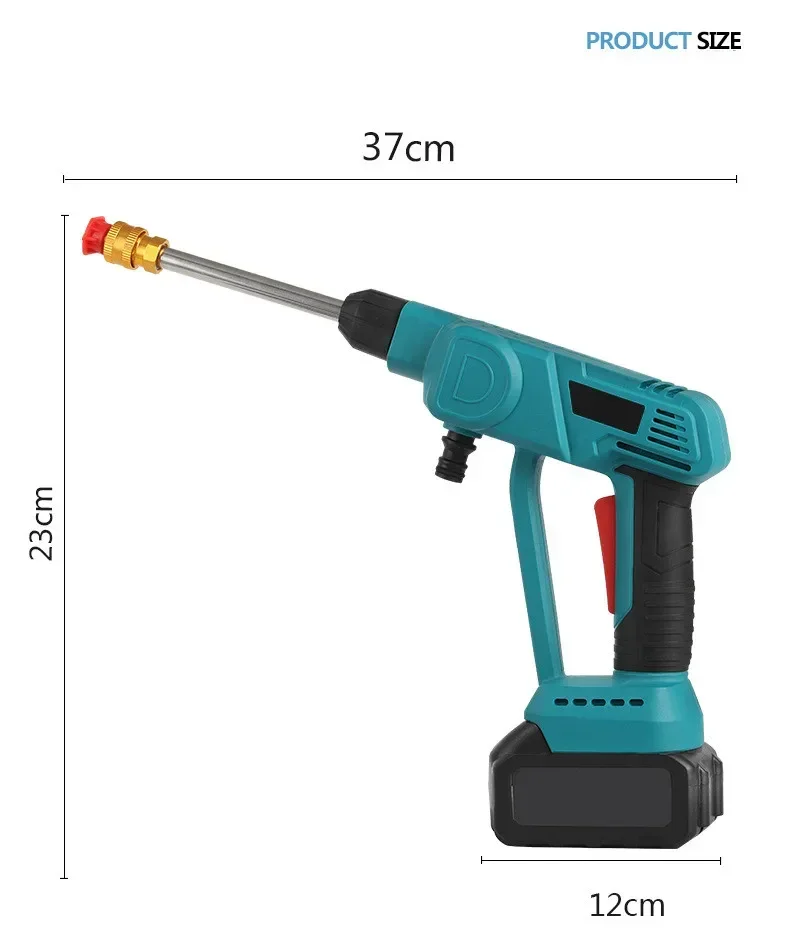 Wireless High Voltage Cleaning Machine 24V Water Gun Household Lithium Battery Charging Car Wash Spray Cleaning Pump Water Gun