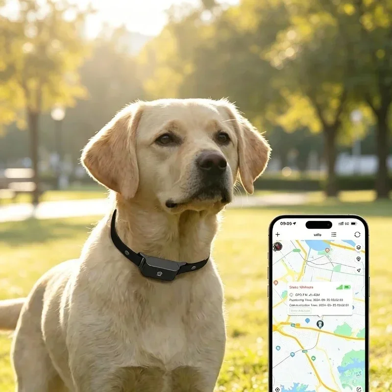 Kompaktes IP67 wasserdichtes 4G-Haustier-Ortungsgerät, Echtzeit-Positionierung, Anti-Verlust-Tragegerät, stilvolles Halsgeschirr für kleine und mittelgroße Kätzchen und Welpen, Fernüberwachung der Bewegung. – Detail 3