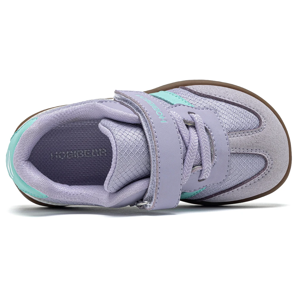 HOBIBEAR Schuhe mit breiter Zehenpartie für kleine Kinder, leichte Turnschuhe mit Klettverschluss, Kunstleder-Mesh-Wanderschuhe für Kleinkinder – Detail 9
