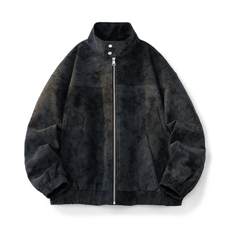 

Spring and Autumn Men's New Popular Leather Jacket Fashion Trend Versatile Casual Trend Flip Collar Loose High Quality Cool Coat