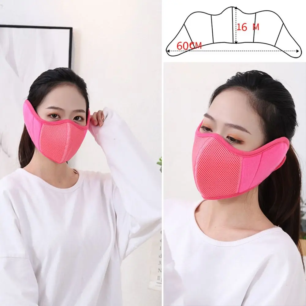 Winter Plush Thermal Earmuffs Mask Warm Windproof Fleece Winter Mask Wrap Mask Simple Cycling Earflap