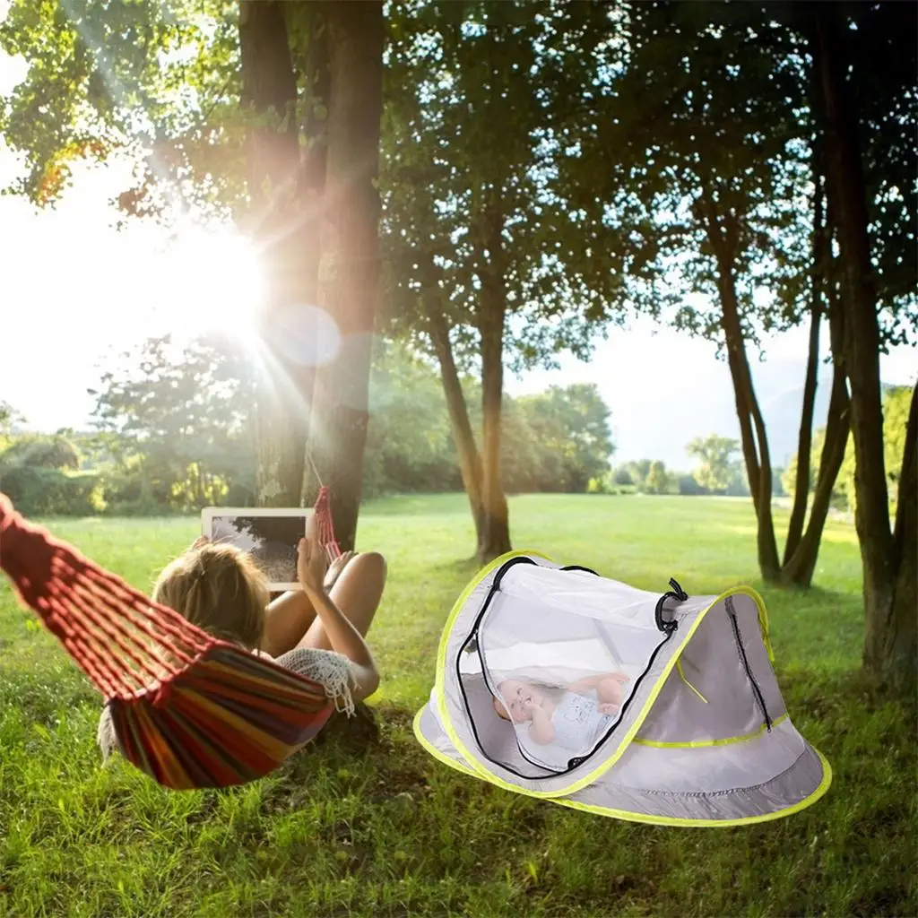 Summer Foldable Tent Breathable Zippers Mosquito Net Mobile Bed Sun Shelters