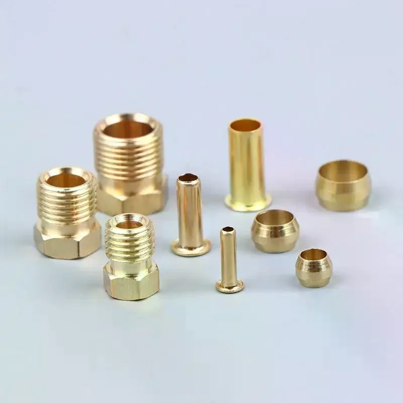 

High Quality Brass Fittings Sealing Ferrule Liner CNC Machine Hose Tubing Fittings M10 M8 M12 4mm 6mm 8mm