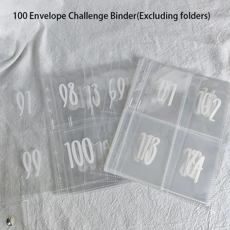 25 Sheets Of 100 Envelopes Save Money Challenge Insertion Replacement, Pre-marked 1-100 Money Bag Cash Filler