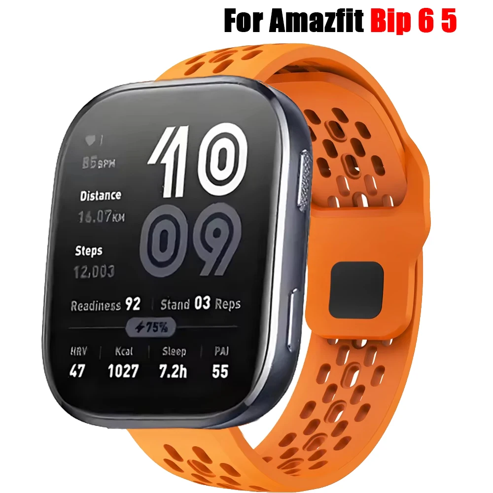 22mm 20mm WatchBand For Amazfit Bip 6 5 3Pro Silicone Strap For Amazfit Active 2 GTS 4 3/GTR4 3 2/Cheetah Square/Round/Balance 2
