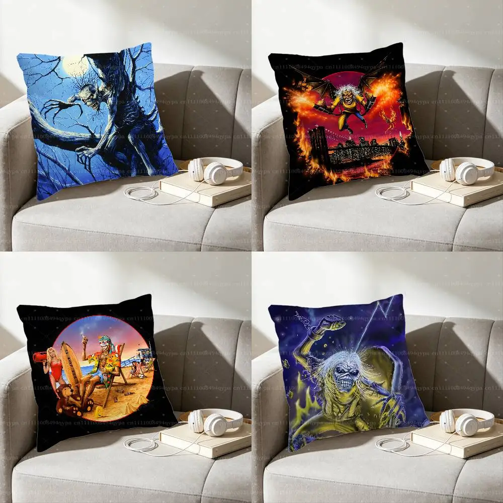 I-Iron Maiden Senjutsu Square Cushion Pillow Case Sofa  Bedroom/Living Room Backrest Multiple Sizes Washable Covers