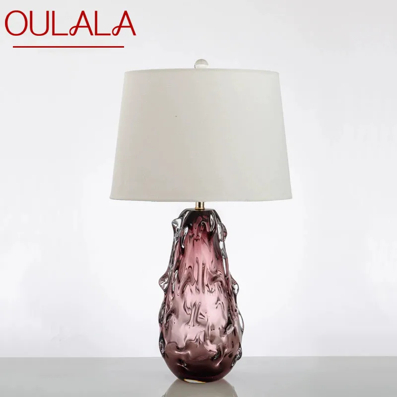 

OULALA Nordic Glaze Table Lamp Modern Art Iiving Room Bedroom Study Hotel LED Personality Originality Desk Light