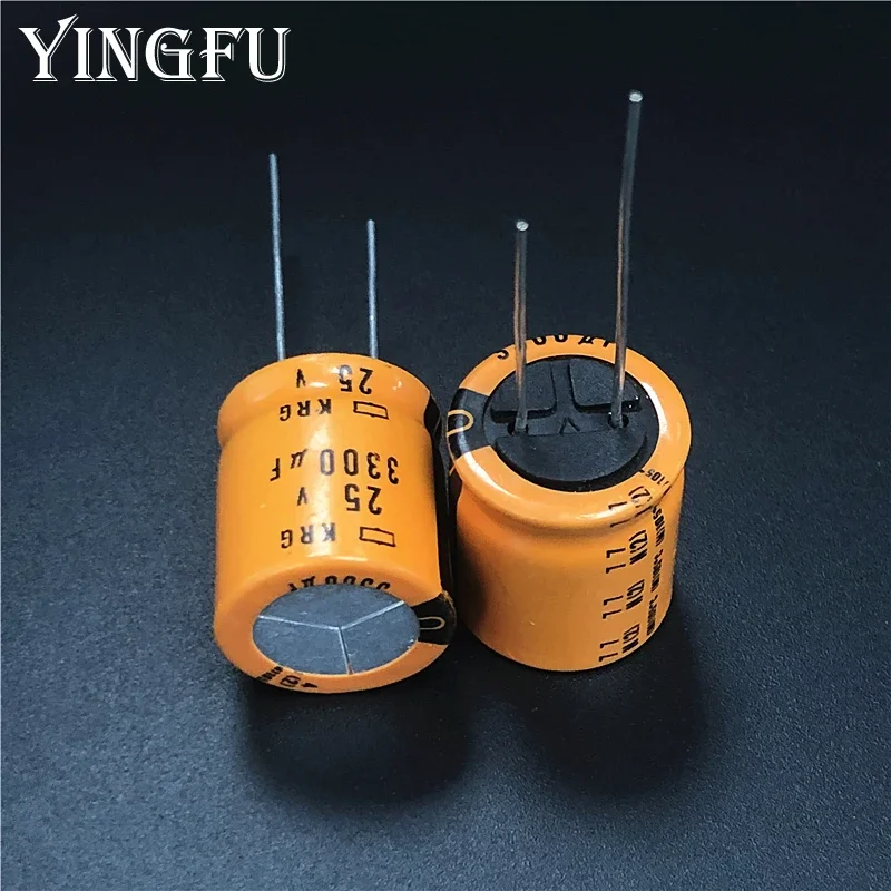 5pcs/50pcs 3300uF 25V NIPPON NCC KRG Series 18x20mm Low profile 25V3300uF Aluminum Electrolytic Capacitor