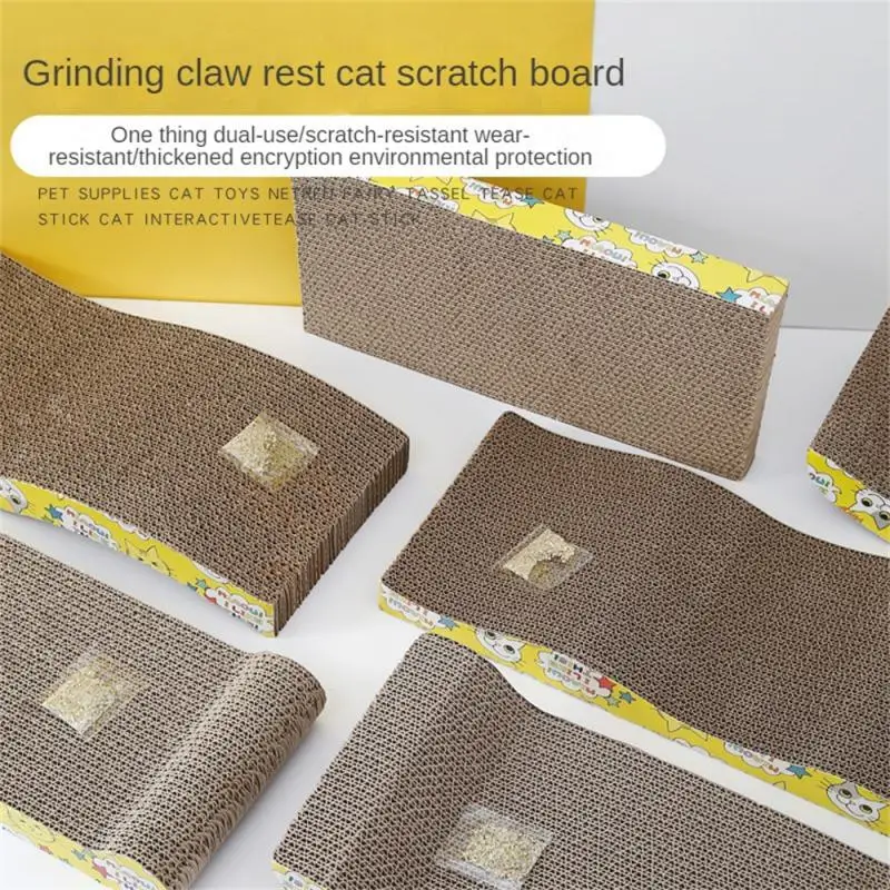 Pet Corrugated Paper Good Air Permeability Convenient Home Supplies Cartoon Corrugated Paper Improve Appetite Practical