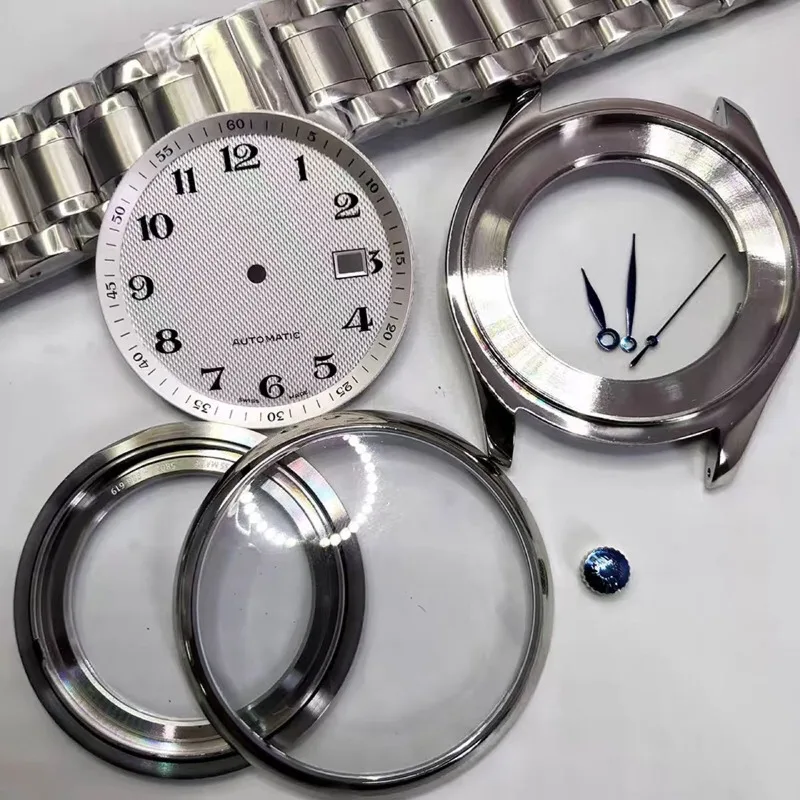 For 793 Watch Housing Set 316L Steel Sapphire Glass Full Case Kit Fit for 2824 2892 Movement
