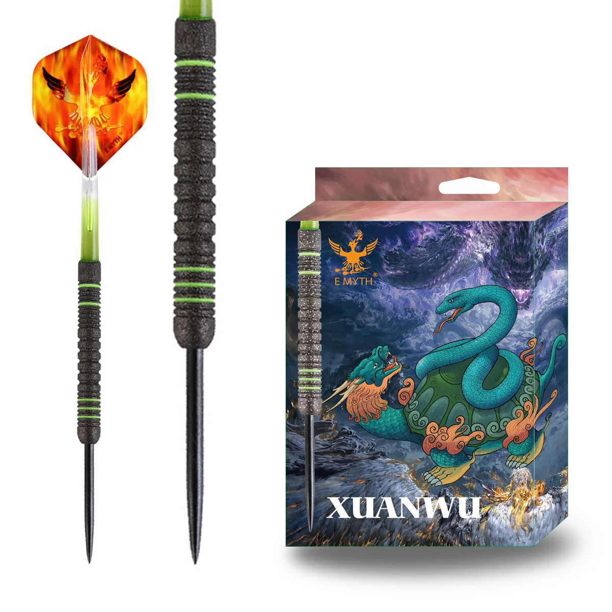 

E MYTH XUANWU Serise 3 pcs/Set 90% Tungsten 20g 22g Soft Darts and 22g 24g Steel Darts Drop Resistant for Adult Training