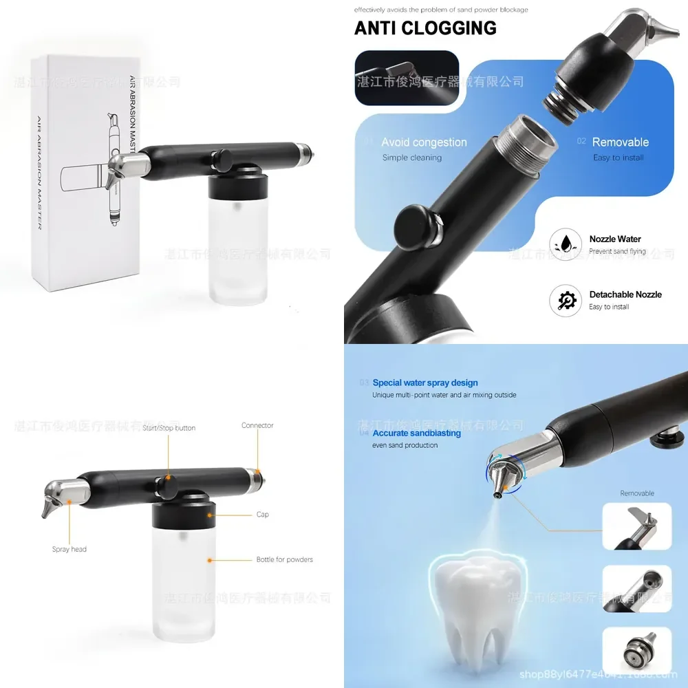 alumina-sandblasting-powder-bracket-cleaning-orthodontic-bonding-repair-360-°-rotating-head-with-water-sandblasting