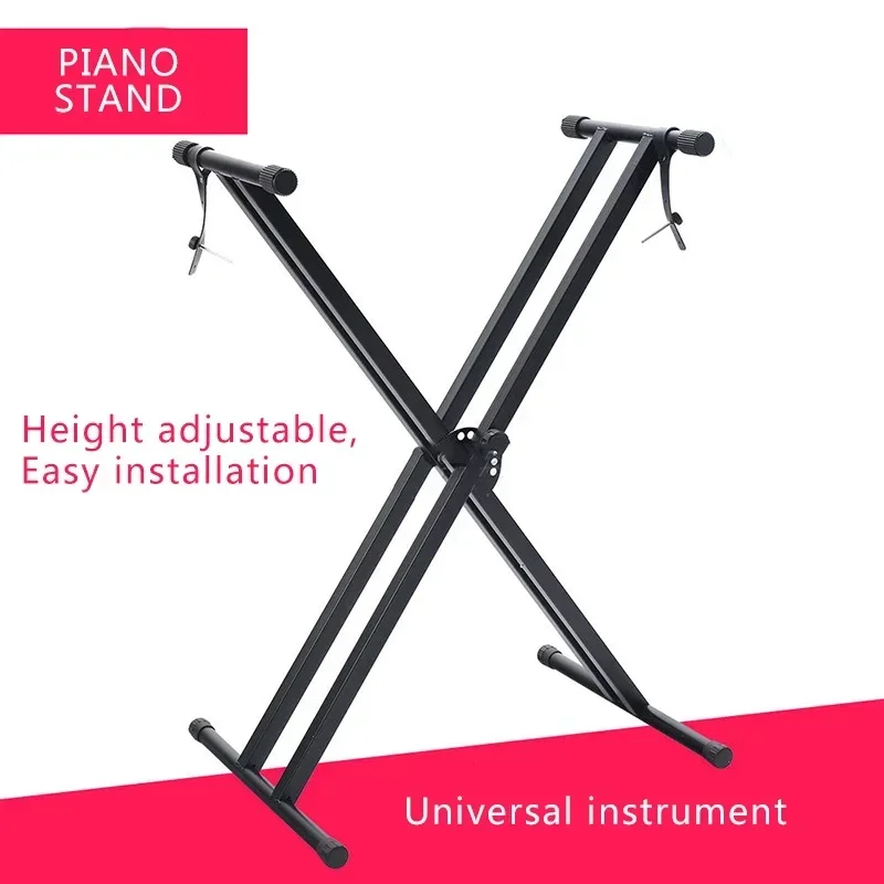 Upgrade Double Tube Electronic Organ Stand Musical Instrument Universal Electronic Organ Stand Single X Frame Double Tube X Fra - view 3