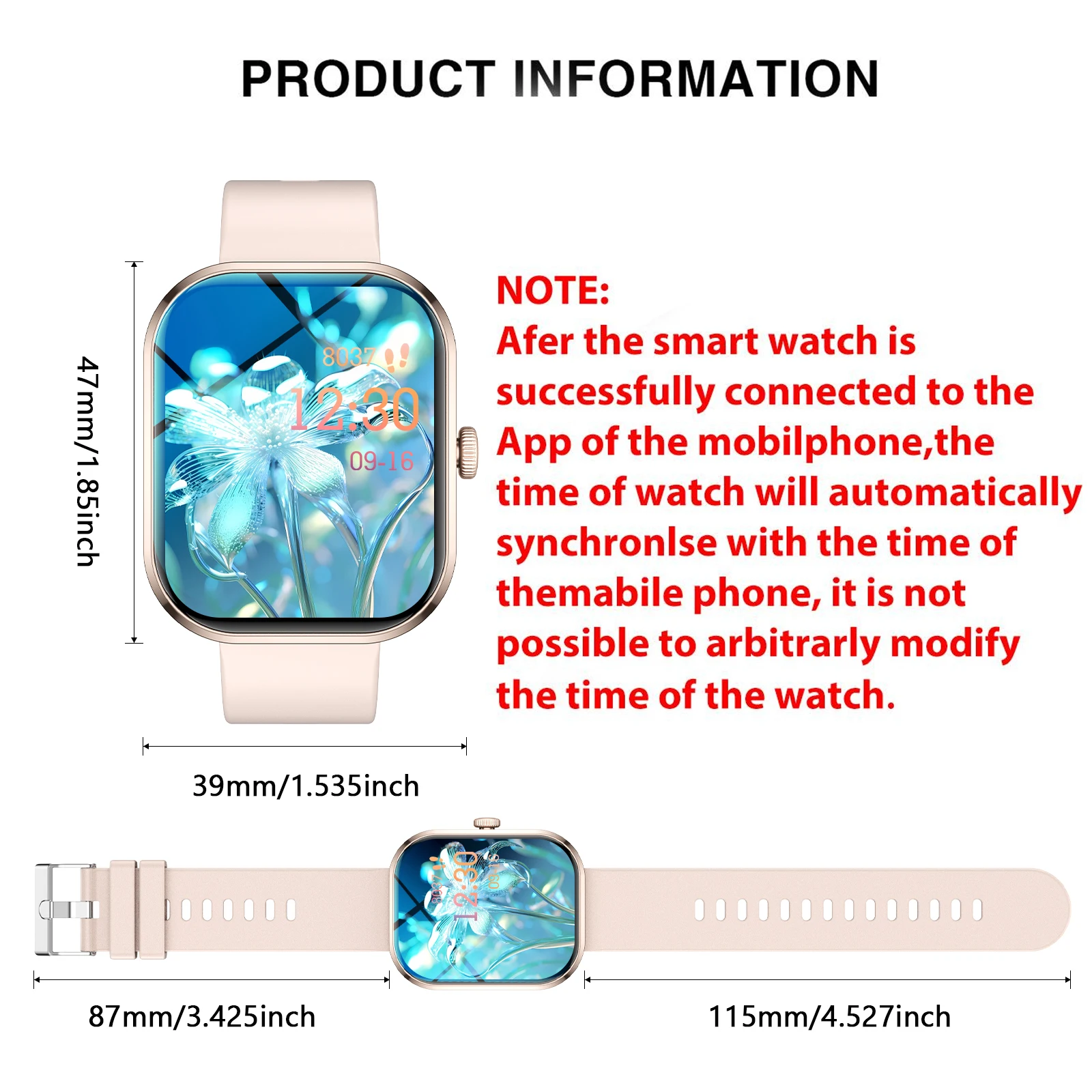 حار بيع 2.0 بوصة HD تعمل باللمس Smartwatch - الاتصال اللاسلكي، التقاط الصور، التحكم بالموسيقى |   متوافق مع Android/iOS، للجنسين